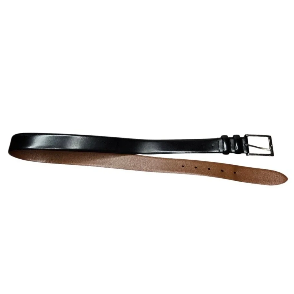 Joseph Abboud Men's 36/90 Black Leather Classic Dress Belt Handmade Italy Work